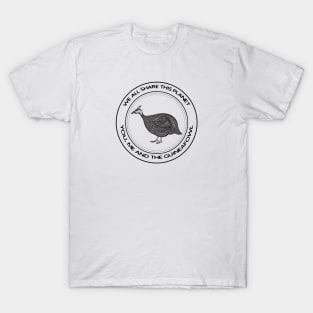 Guineafowl - We All Share This Planet - animal design on white T-Shirt